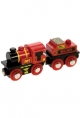 Bigjigs Wooden Railway - Big Red Engine & Coal Tender